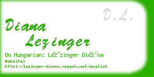 diana lezinger business card